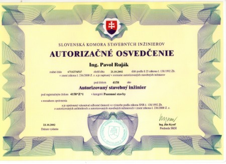 Autorizačné osvedčenie